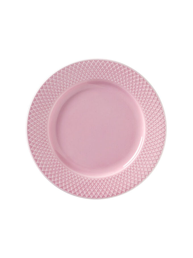 rhombus, heather porcelain, lunch plate