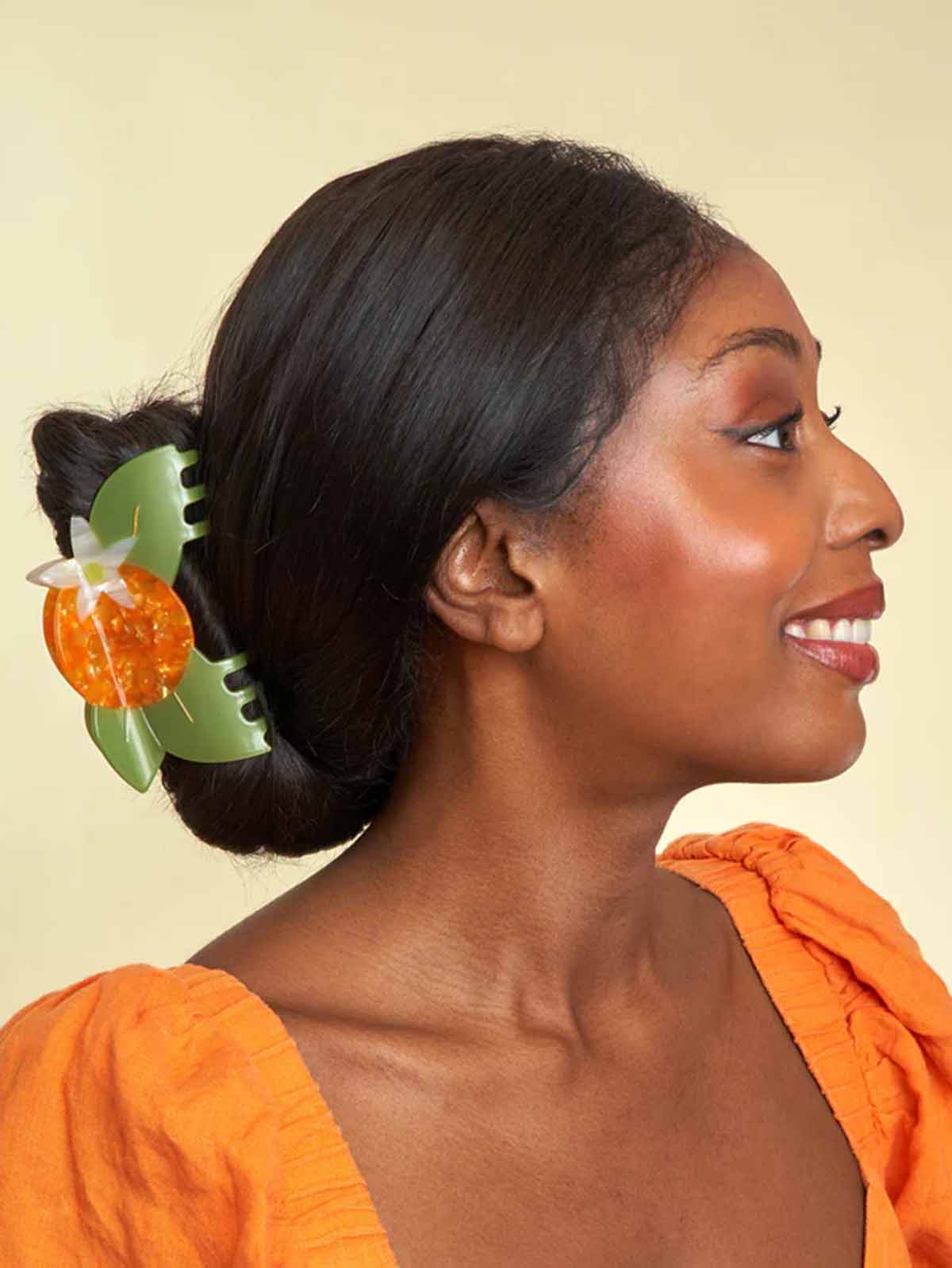 cou covokadoubas suzette hair clip - orange flower