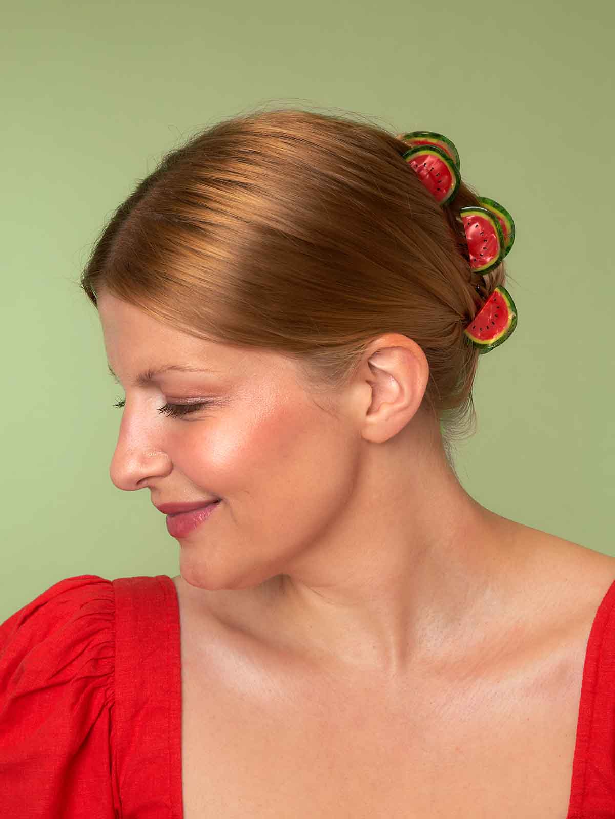 cou cou suzette mini hair clip - watermelon
