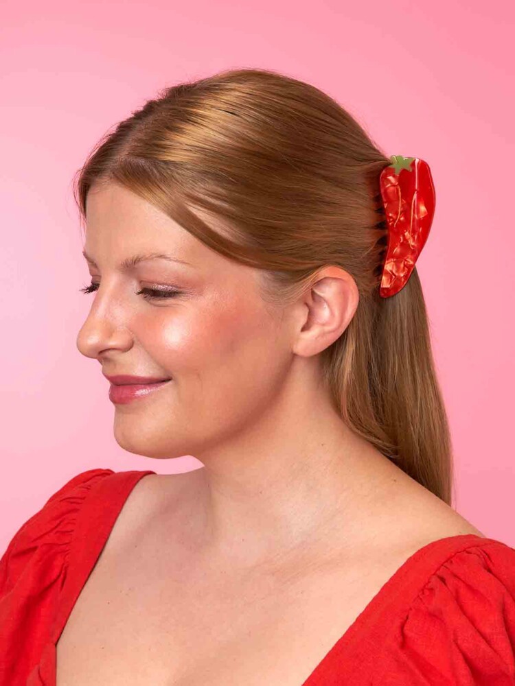 cou cou suzette hair clip - red chili