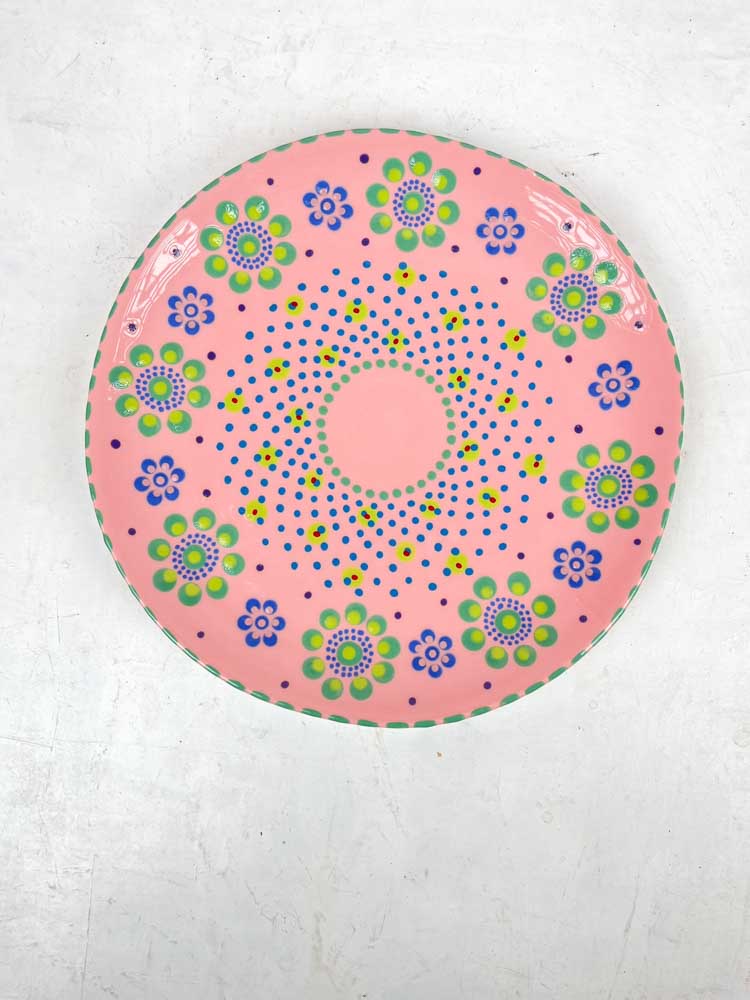 Potter's work dinner plates in ceramics - remix by Sofia - the Mahaba series