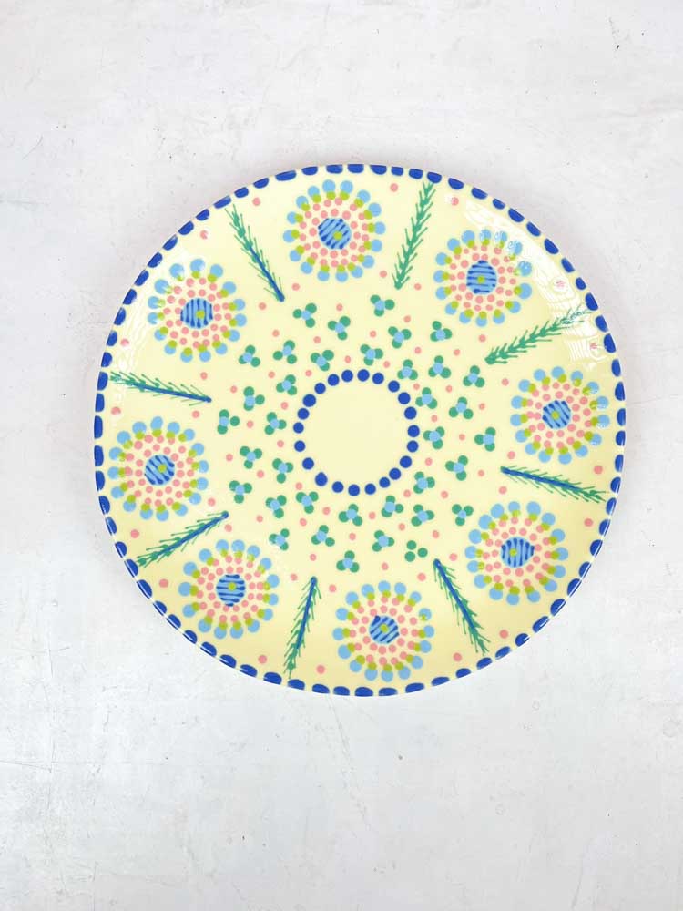 Potter's work dinner plates in ceramics - remix by Sofia - the Mahaba series