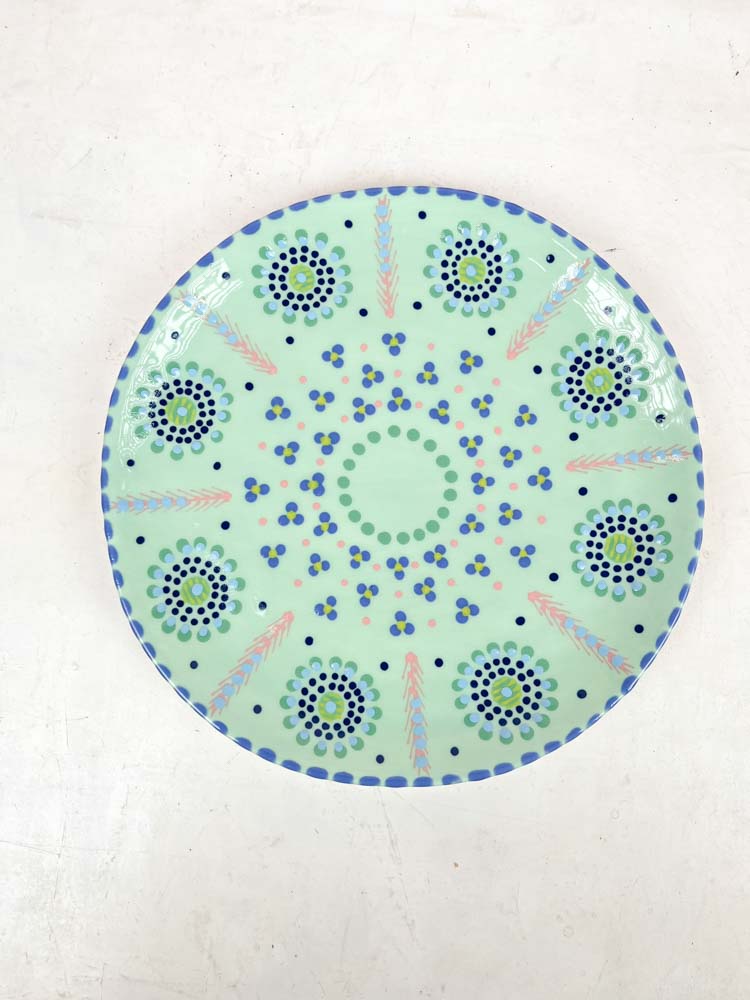 Potter's work dinner plates in ceramics - remix by Sofia - the Mahaba series