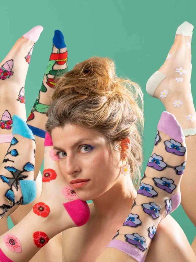 cou cou suzette stockings transparent with flowers