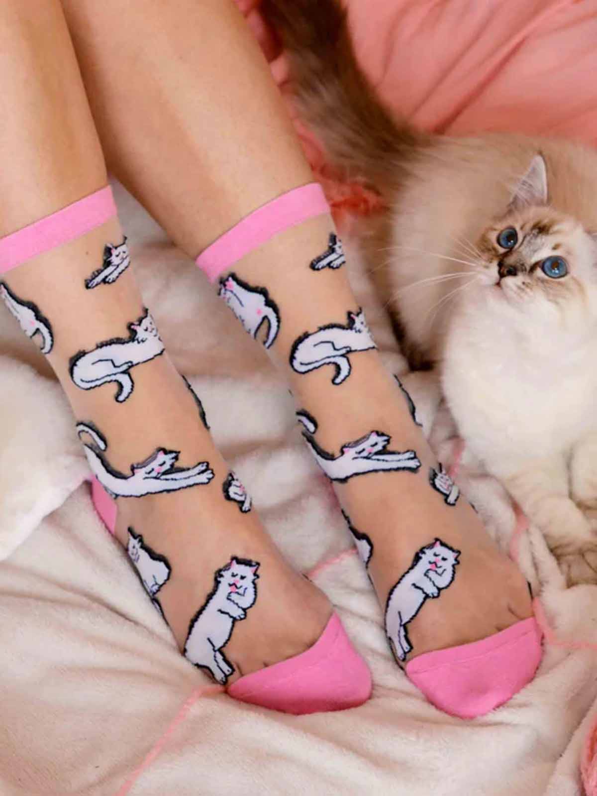 cou cou suzette stockings transparent with flowers
