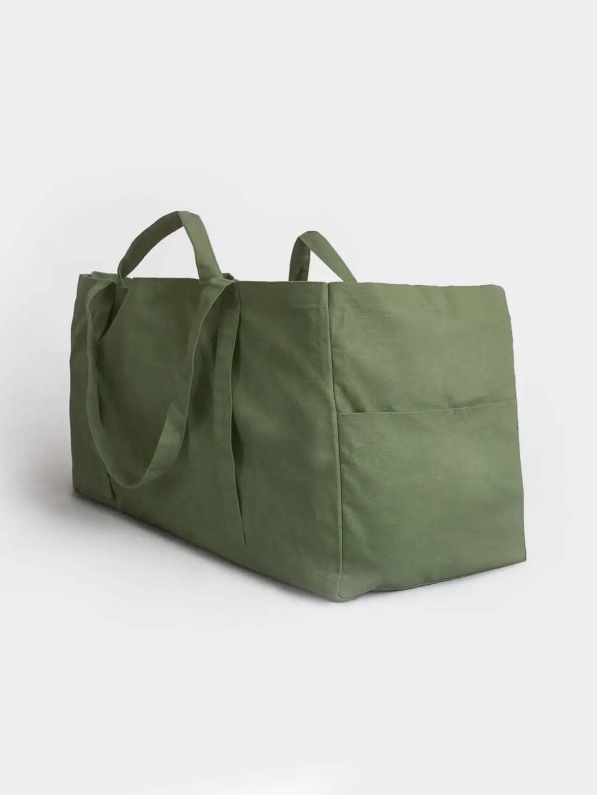 about large canvas bag in green
