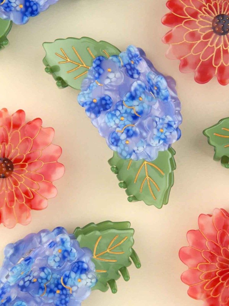 cou cou suzette hair clip horsentia in green and blue