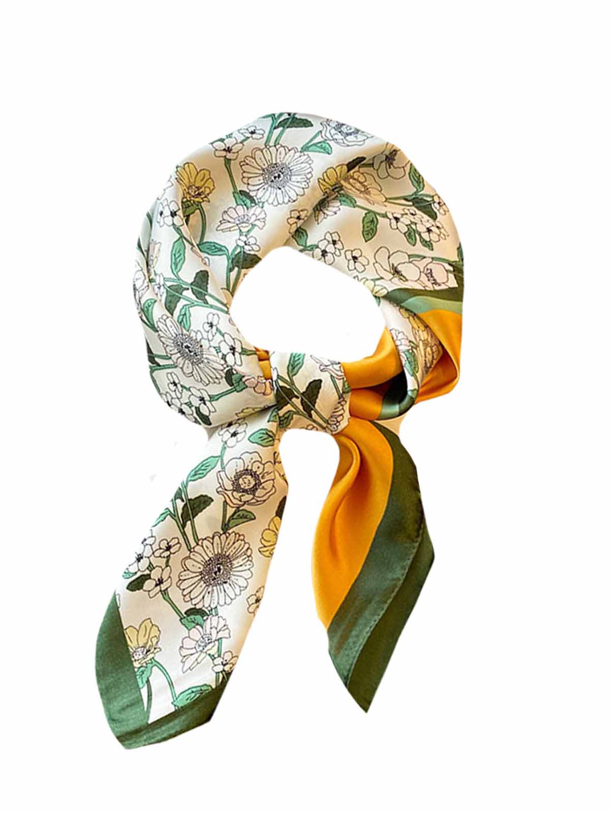 by stära scarf with pattern around the neck