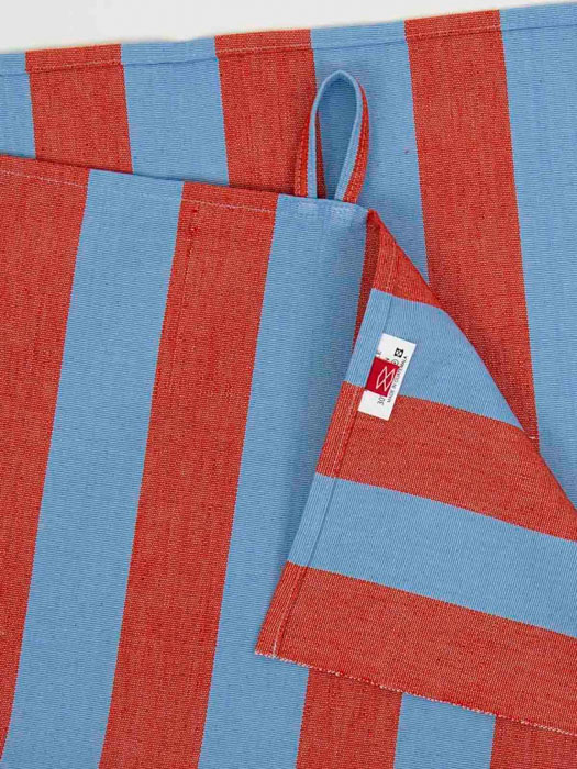a world of carfts - tea towel, organic and fairetrade with stripes