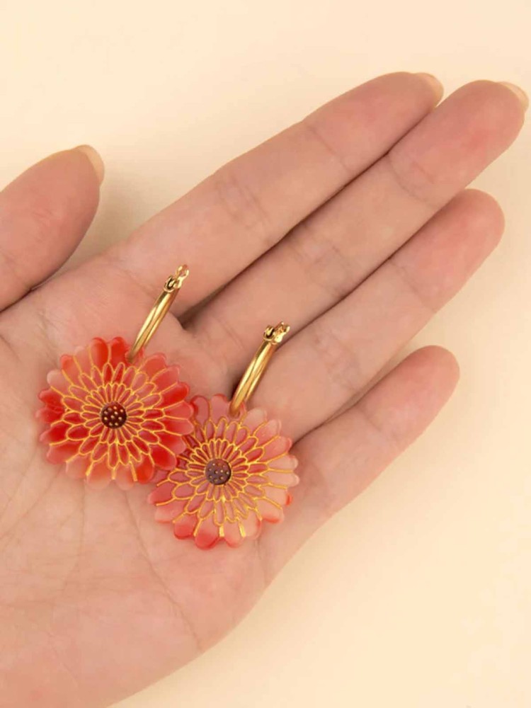 cou cou suzette earrings dahlia red