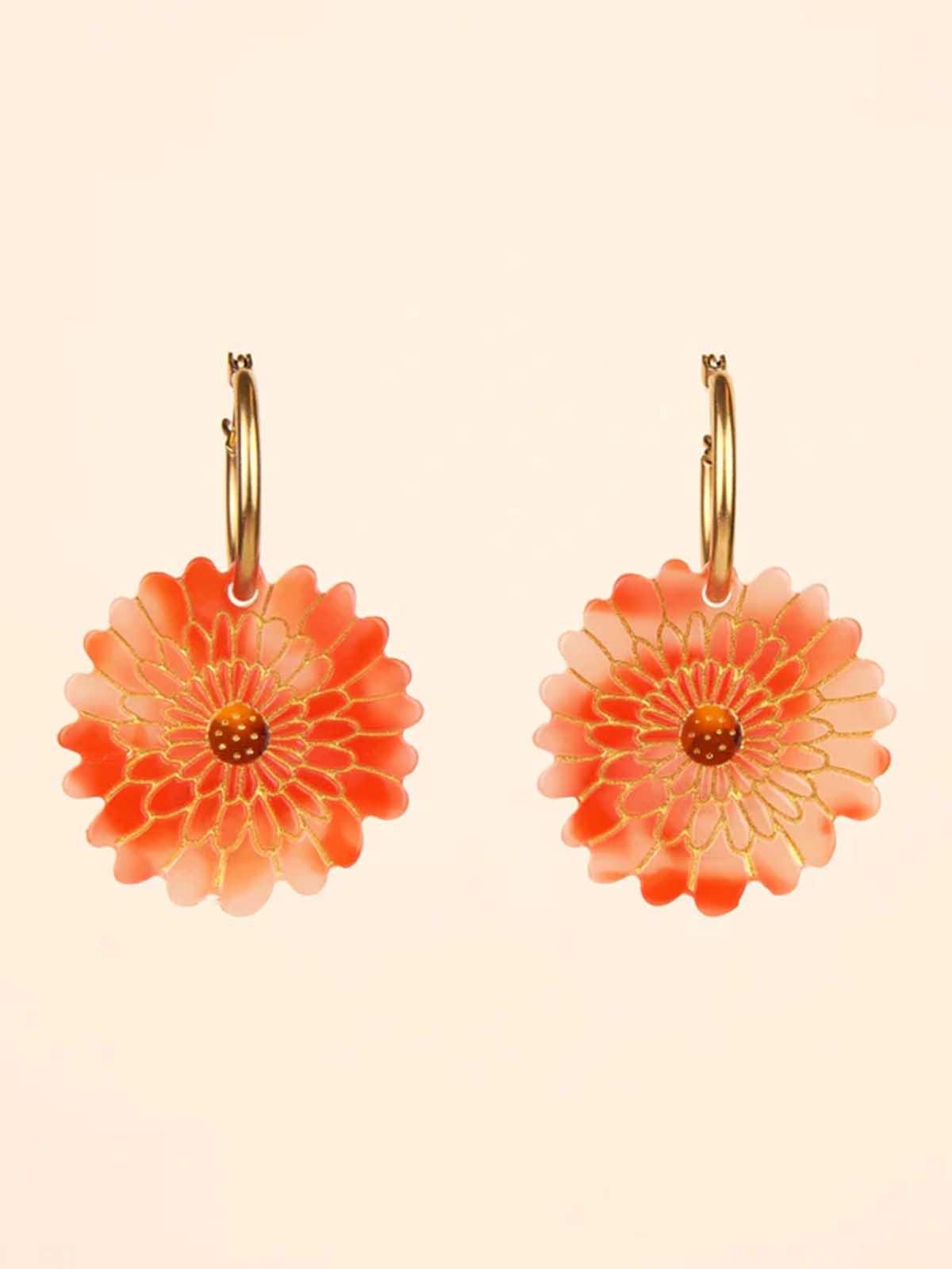 cou cou suzette earrings dahlia red