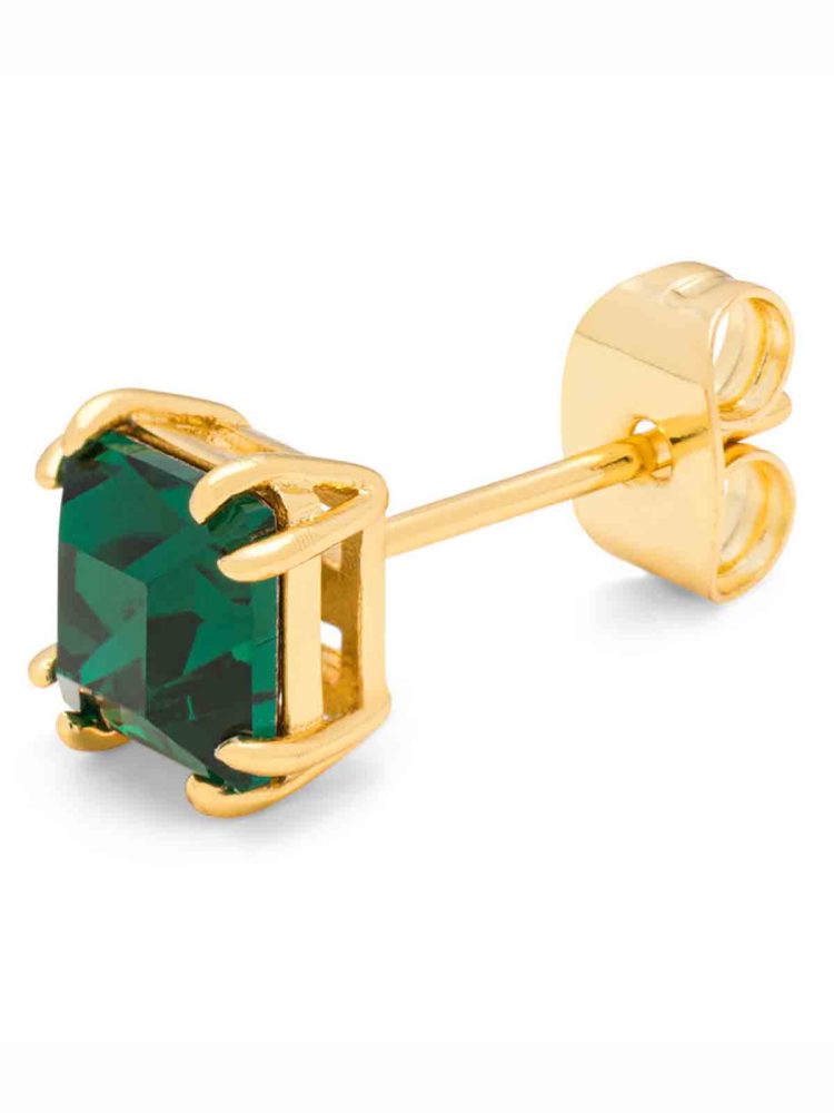 LULU1752 - Gala Crystal Bling earring 1 pcs - Vintage Rose-Green lullu copenhagen