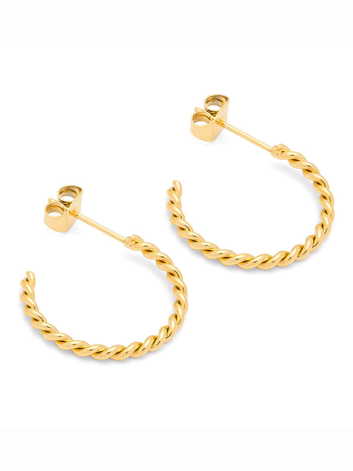 LULU1885 - Twisted Hoops pair - Silver Plated - Extra 6