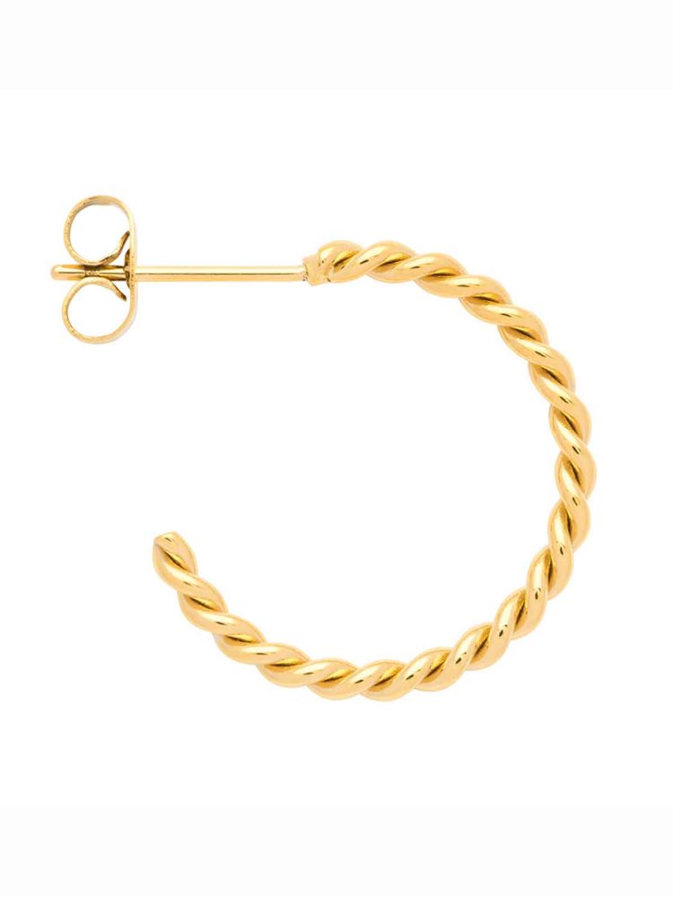 LULU1885 - Twisted Hoops pair - Silver Plated - Extra 6