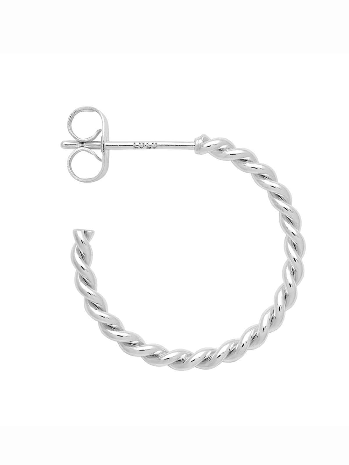LULU1885 - Twisted Hoops pair - Silver Plated - Extra 6