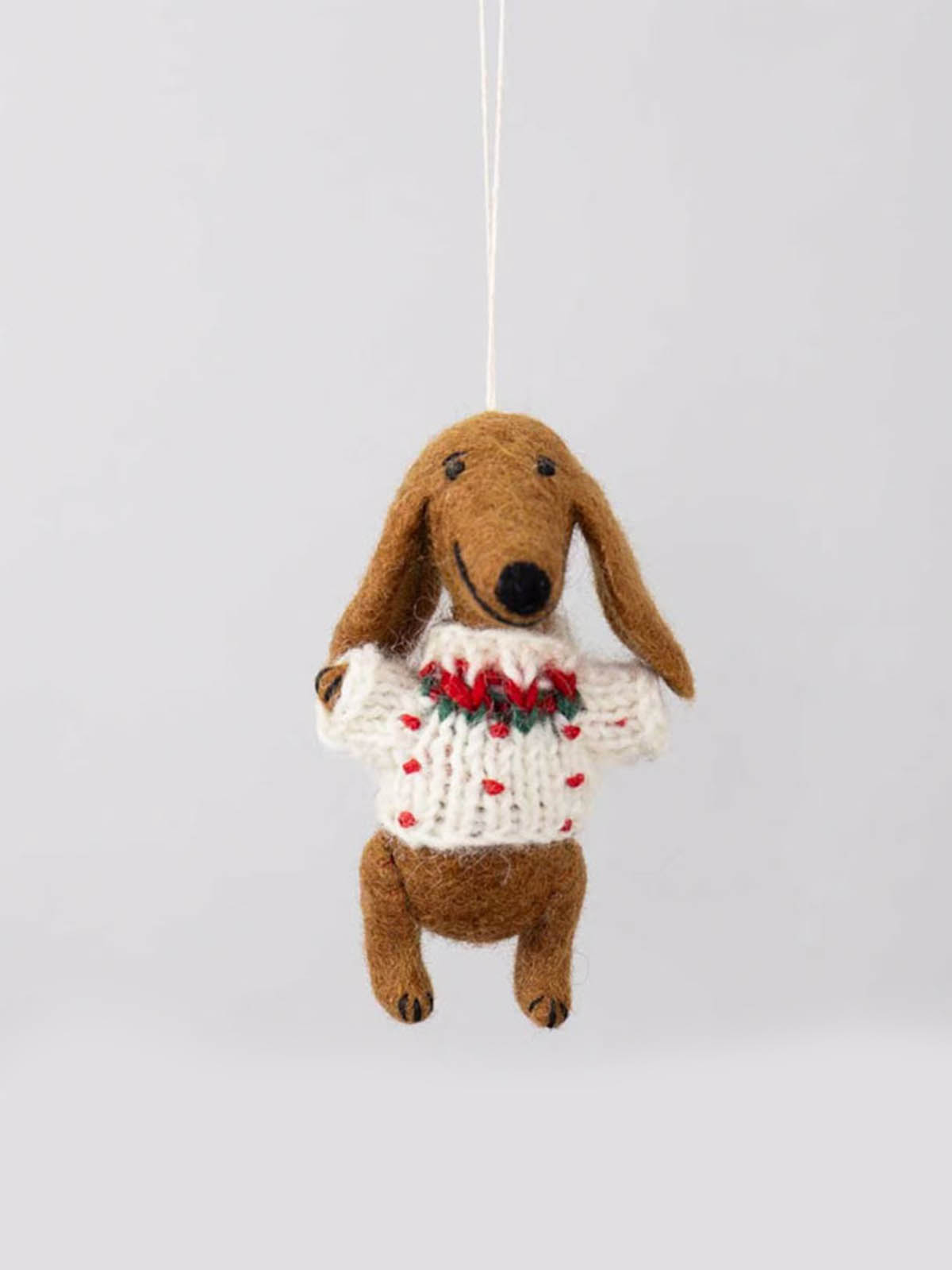 Christmas decorations dachshund in felt