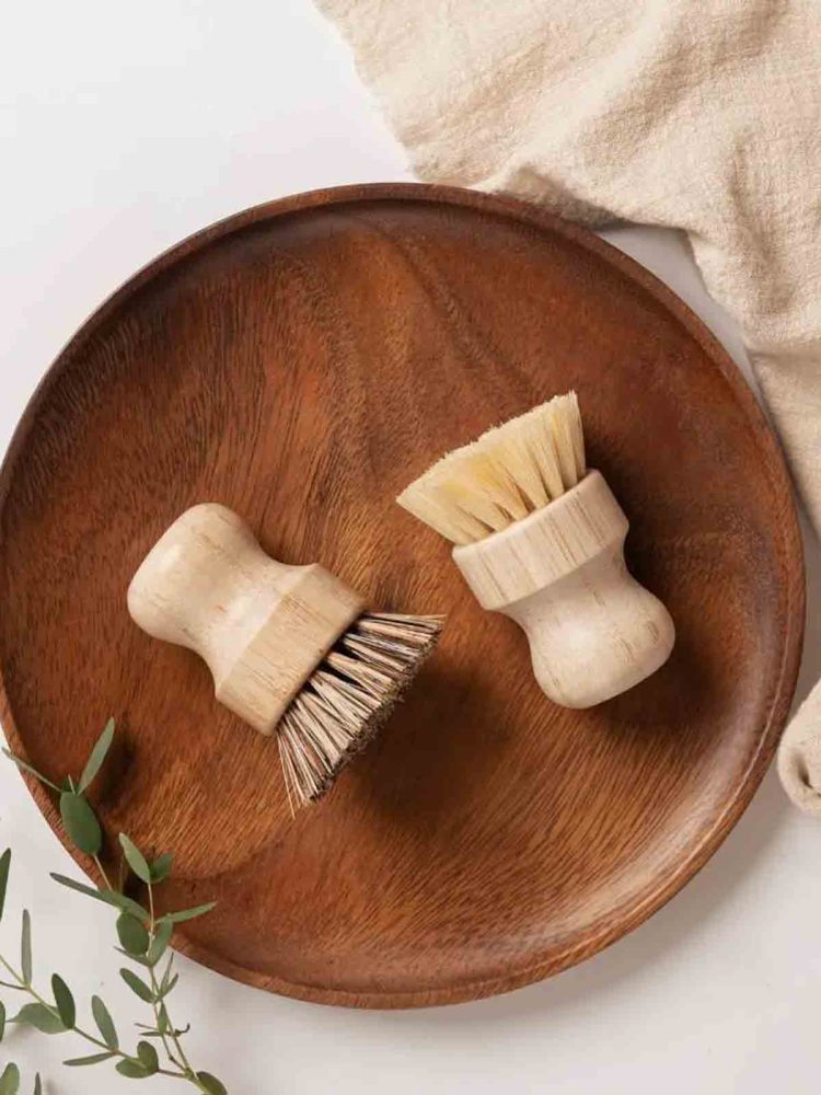 Bamboo dishwasher brushes (set of 2)
