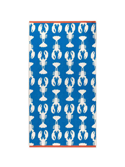 anorak towel blue with lobster