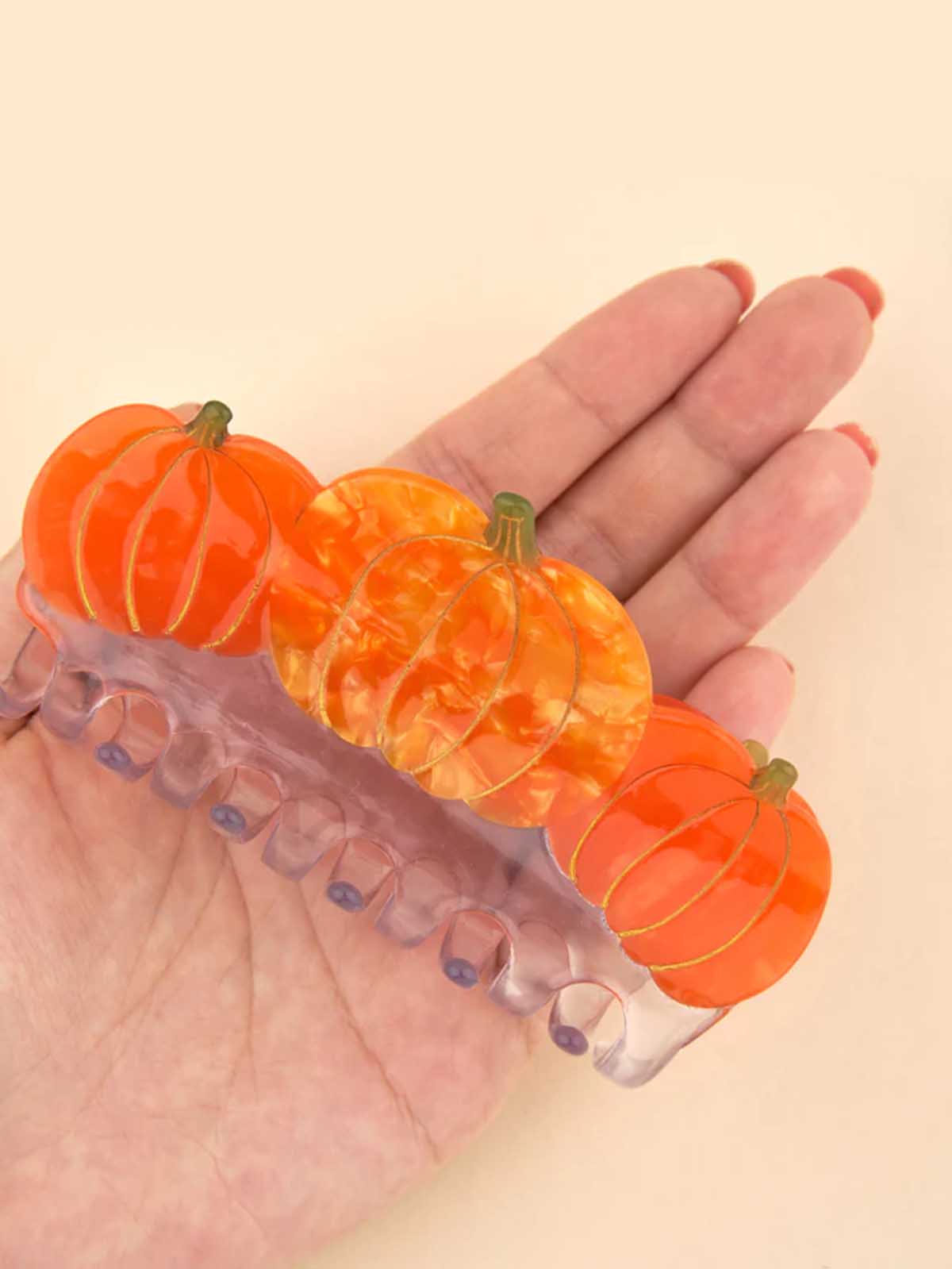 cou cou suzette hair clip pumpkin 3 pieces