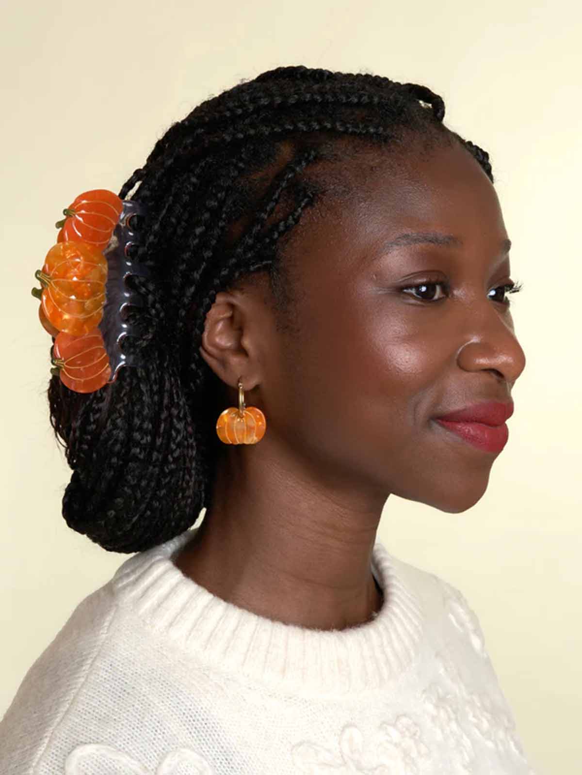 cou cou suzette hair clip pumpkin 3 pieces