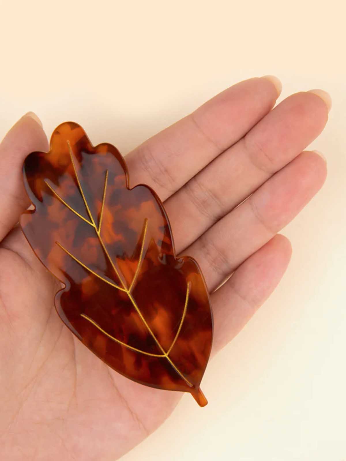 cou cou suzette hairpin brown leaf
