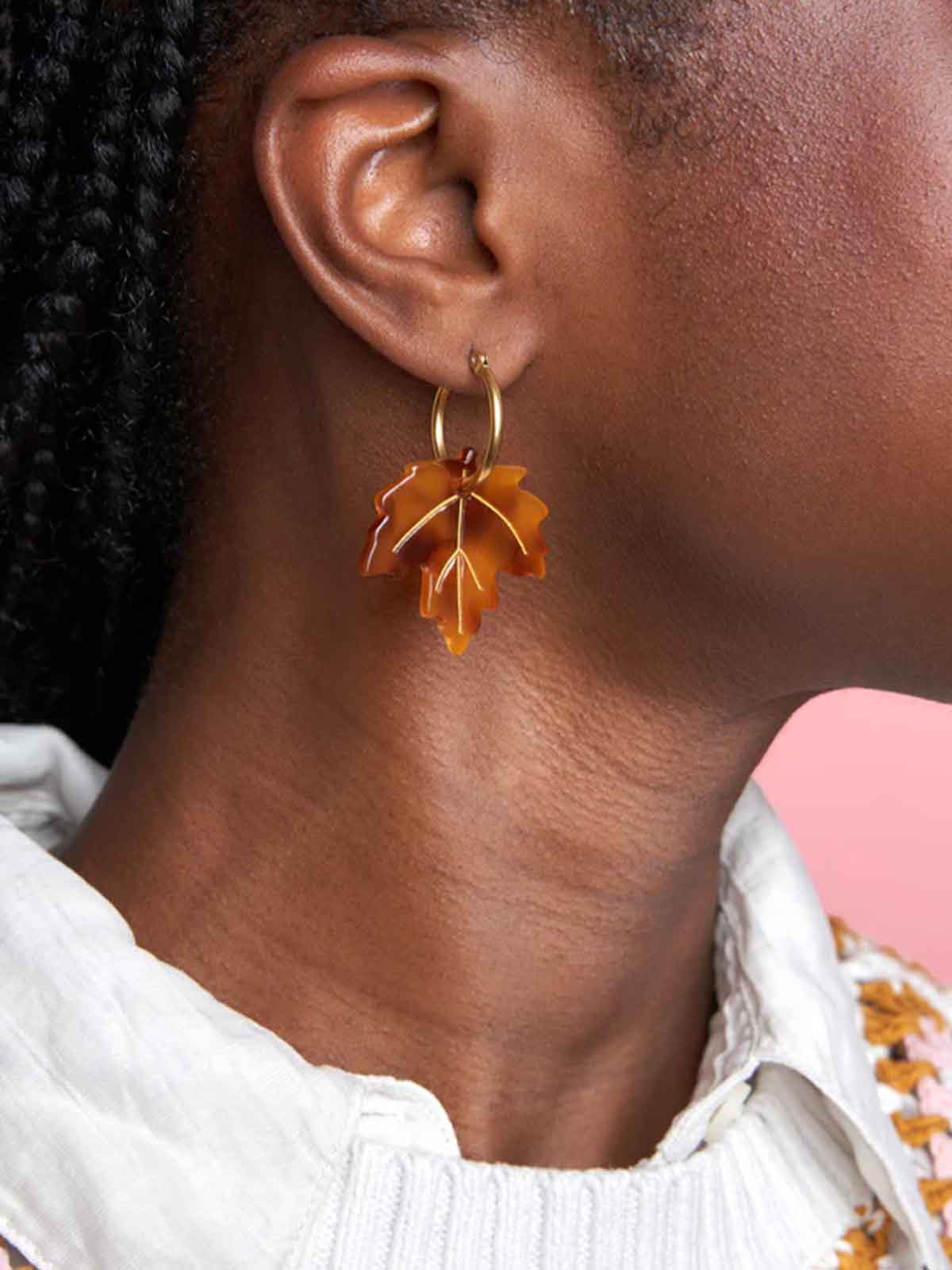 cou cou suzette - earrings maple leaves