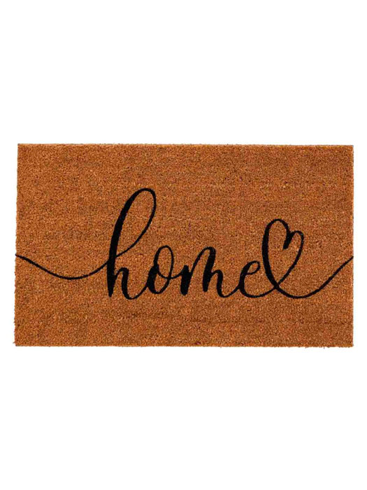doormat in nature with home in coconut fibers