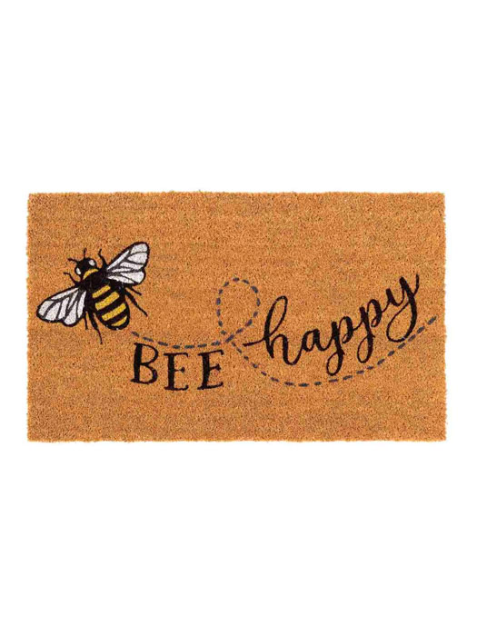 doormat in coconut fiber nature be happy