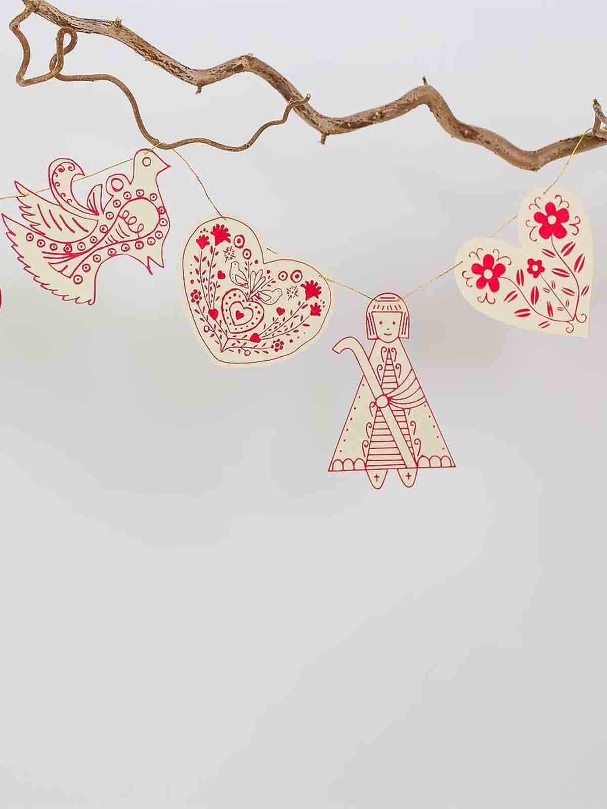 a world of craft paper Christmas decorations