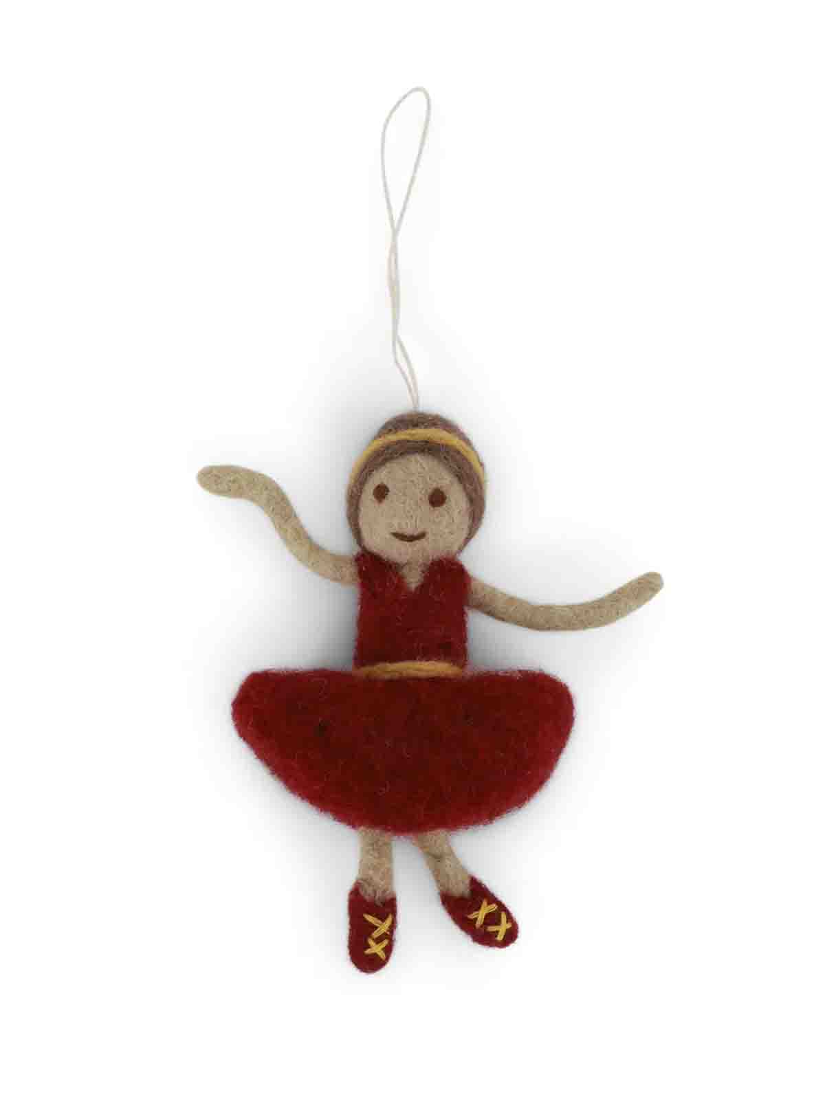 Christmas decorations in felt from a red ballarina