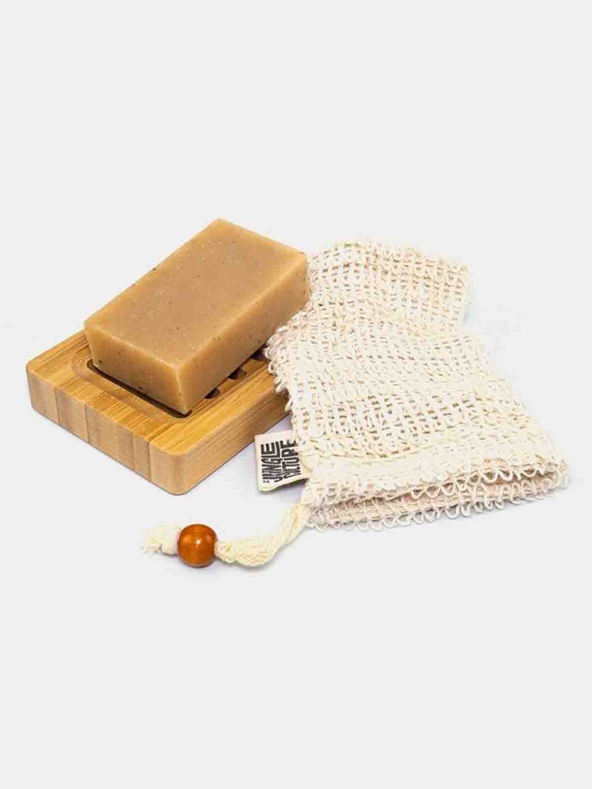 Soap bag for both scrubbing and storage