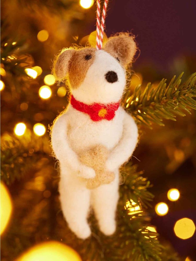 remix by sofie - felted dog jack russel