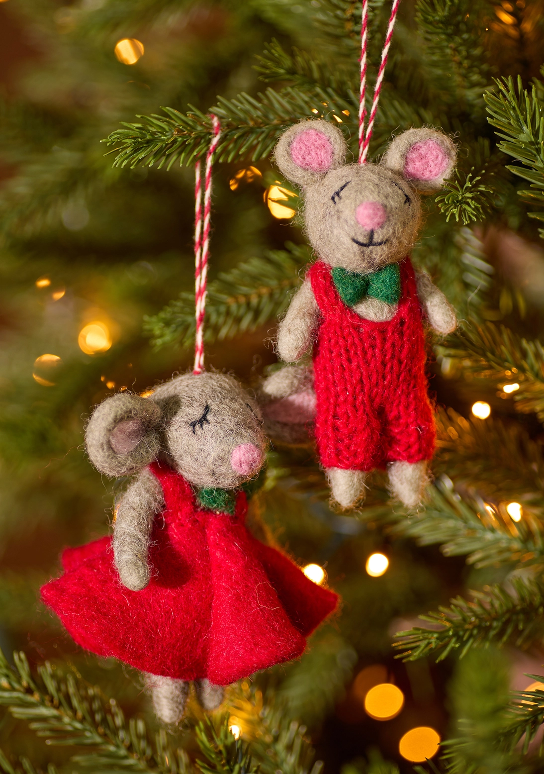 Christmas mouse with red top alligator green butterfry