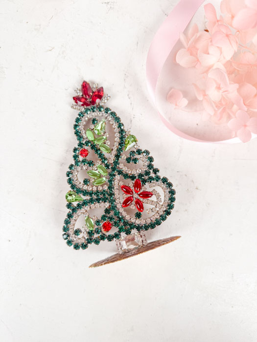 Christmas tree in rhinestone - Small (J15)