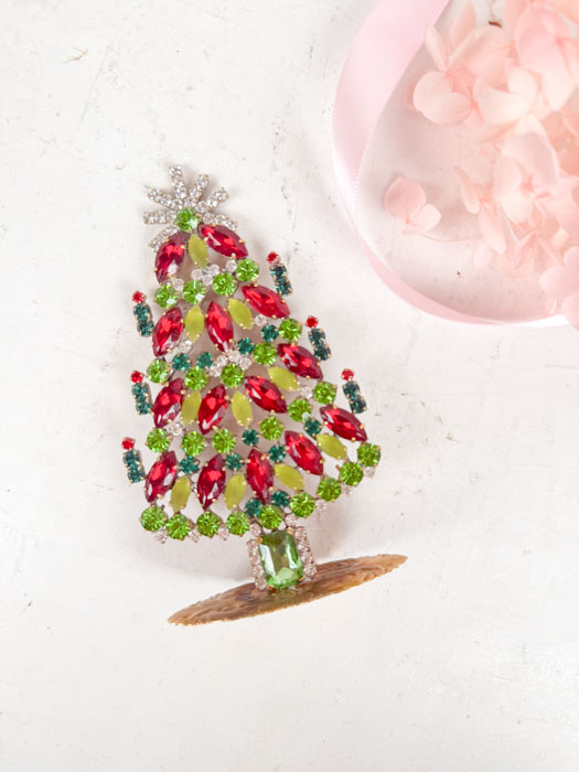 Christmas tree in rhinestone - Small (J18)
