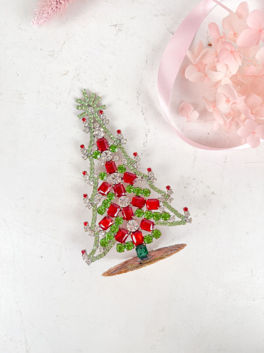 Christmas tree in rhinestone - Small (J22)