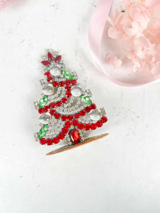 Christmas tree in rhinestones - Small (J23)