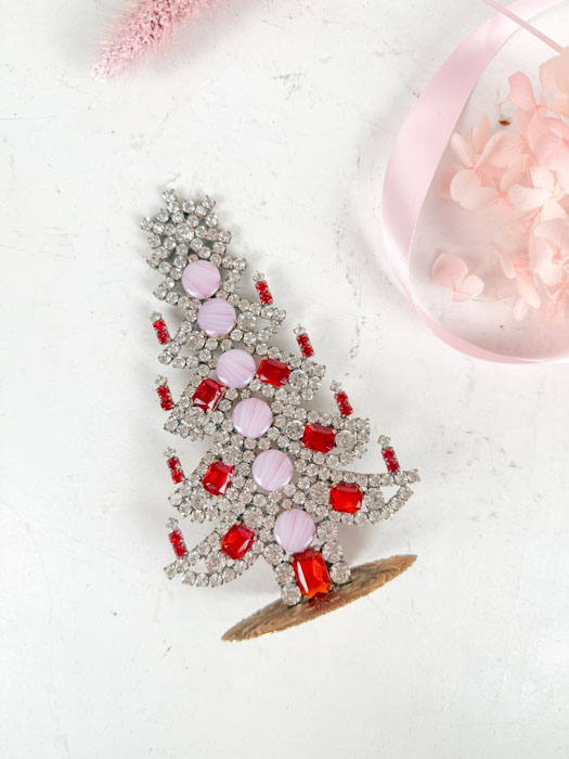 Christmas tree in rhinestones - Small (J28)