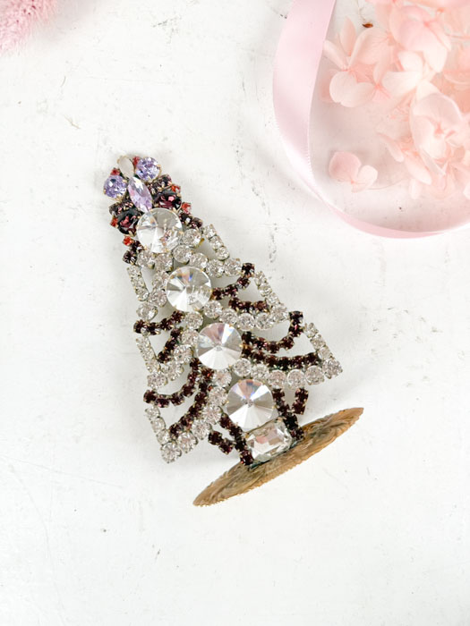 Christmas tree in rhinestone - Small (J32)