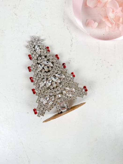 Christmas tree in rhinestone - Small (J41)