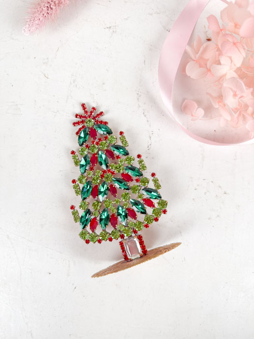 Christmas tree in rhinestone - Small (J51)
