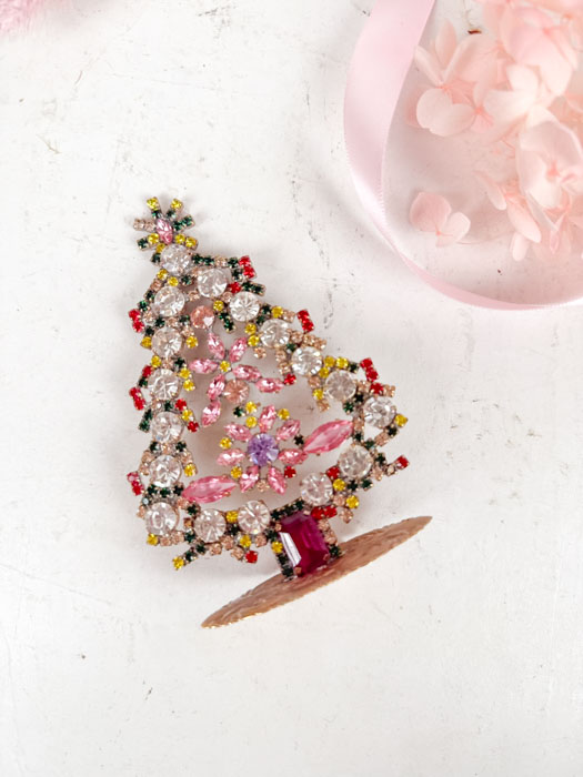 Christmas tree in rhinestone - Small (J52)