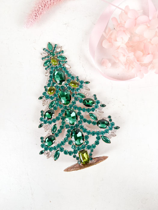 Christmas tree in rhinestones (U1)