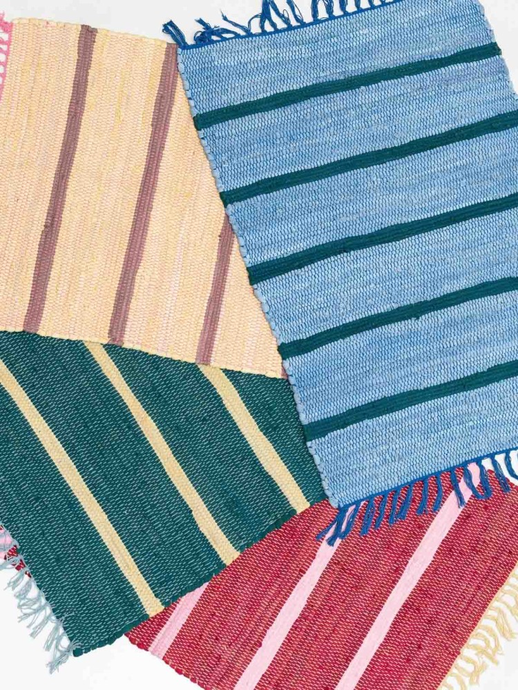 carpet striped blue