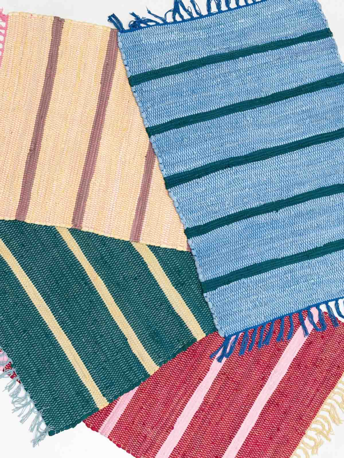 carpet striped blue