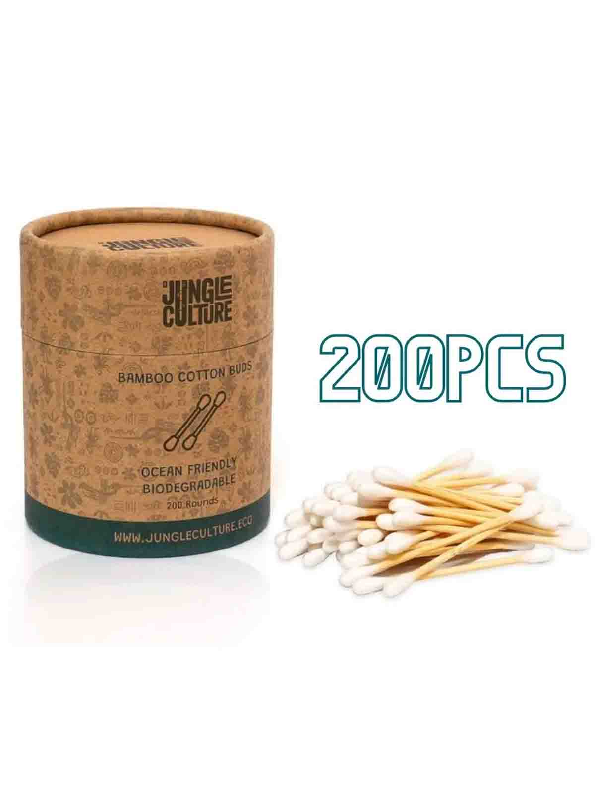 Cotton swabs (200 pieces) - Bamboo and cotton