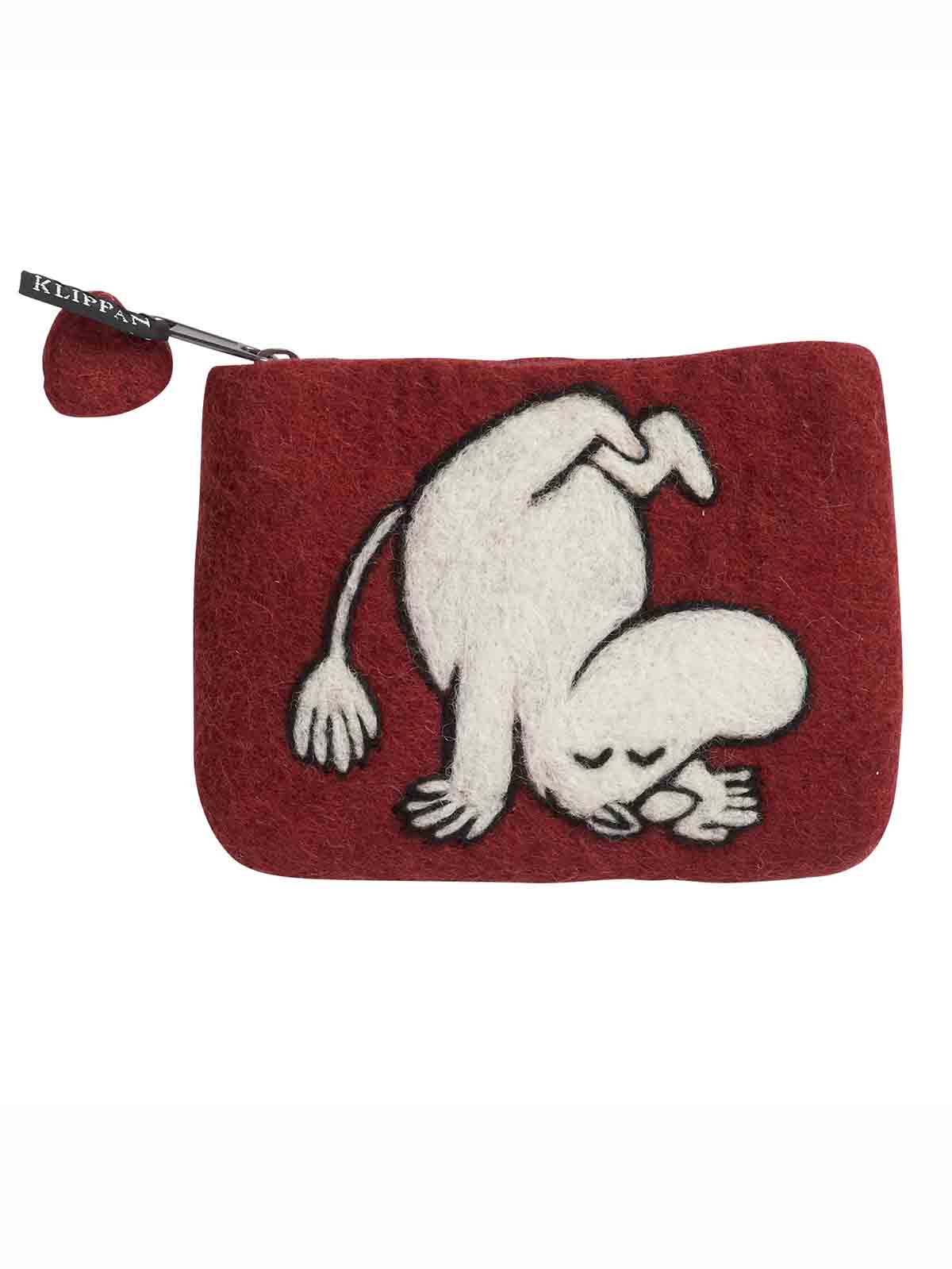 590454 Felted Purse Moomin up and down Deep red