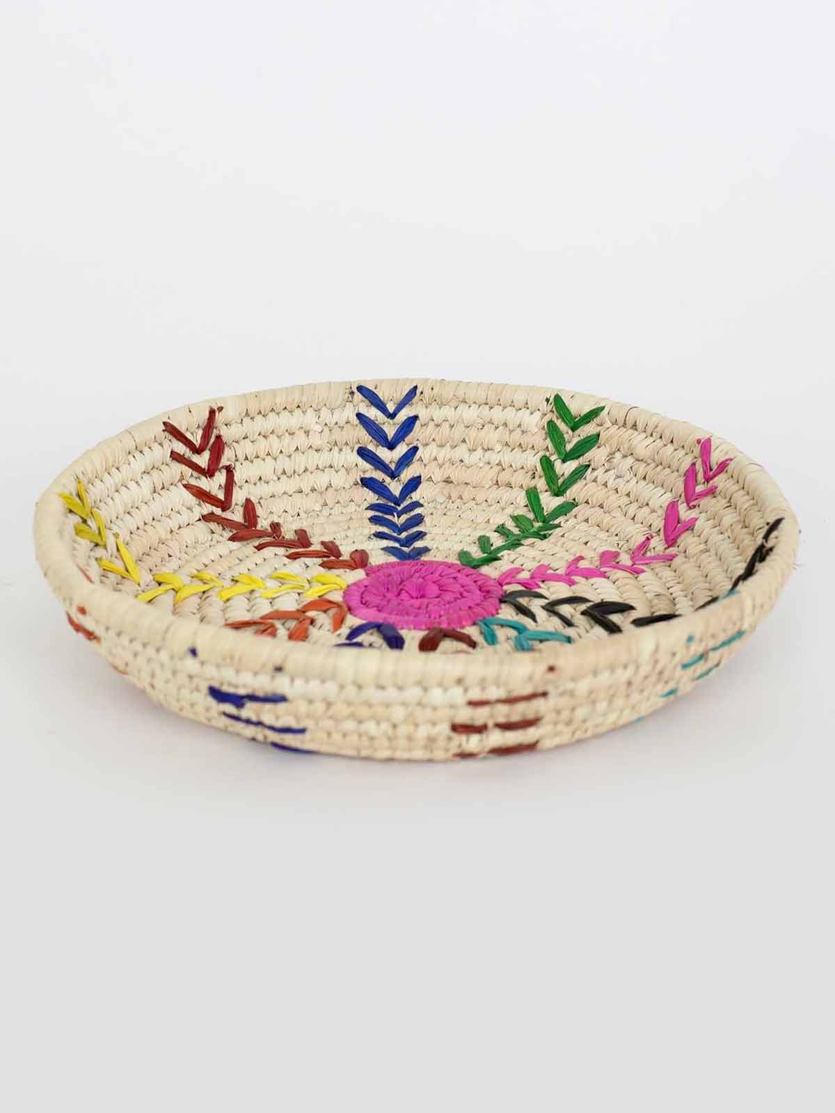 Alternative view of Round bread basket with colorful pattern - 26 x 5 cm
