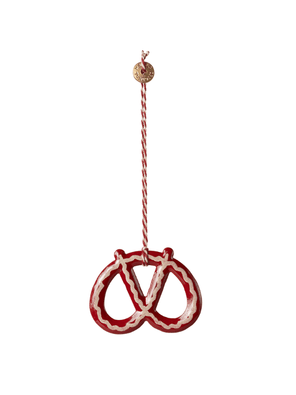 Metal ornament - Salt kringle with glaze
