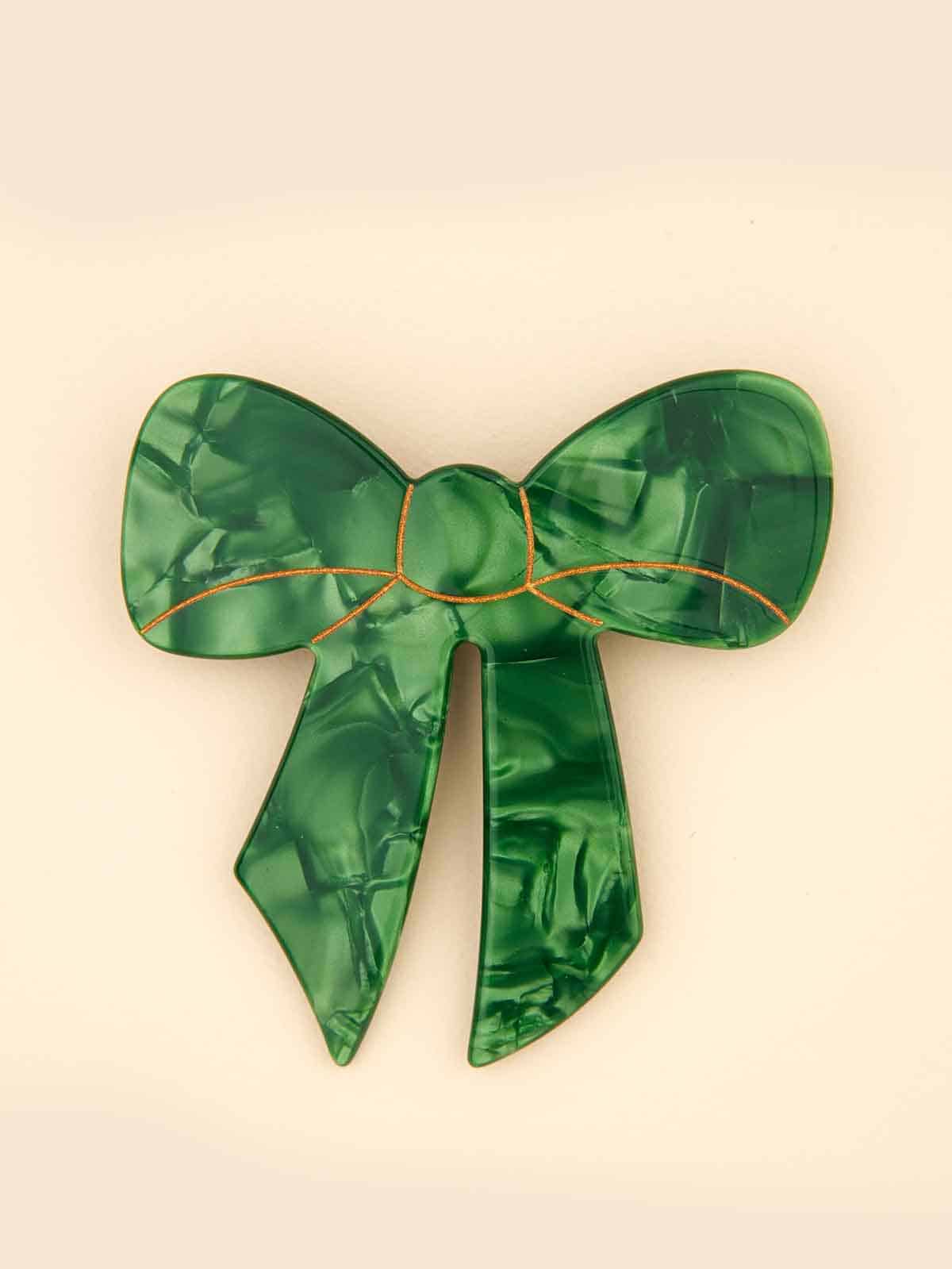cou cou suzette - hairpin green ribbon